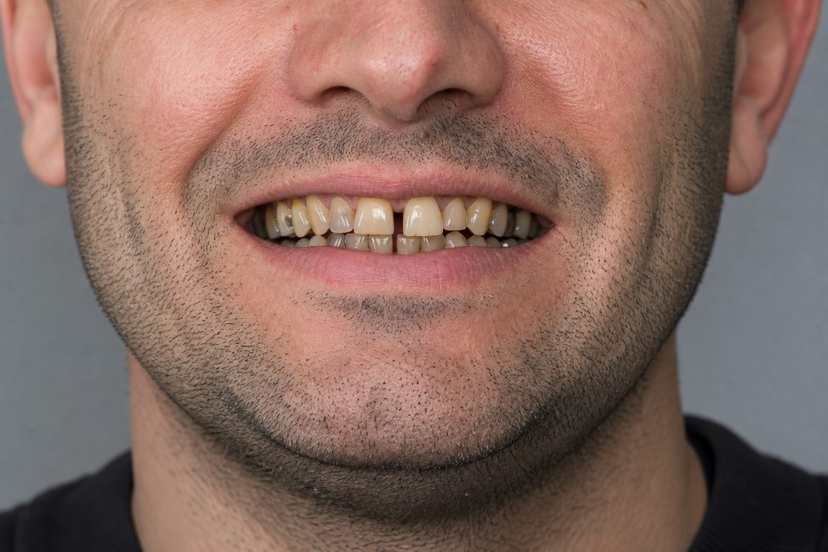 Implant & crown restoration — Before